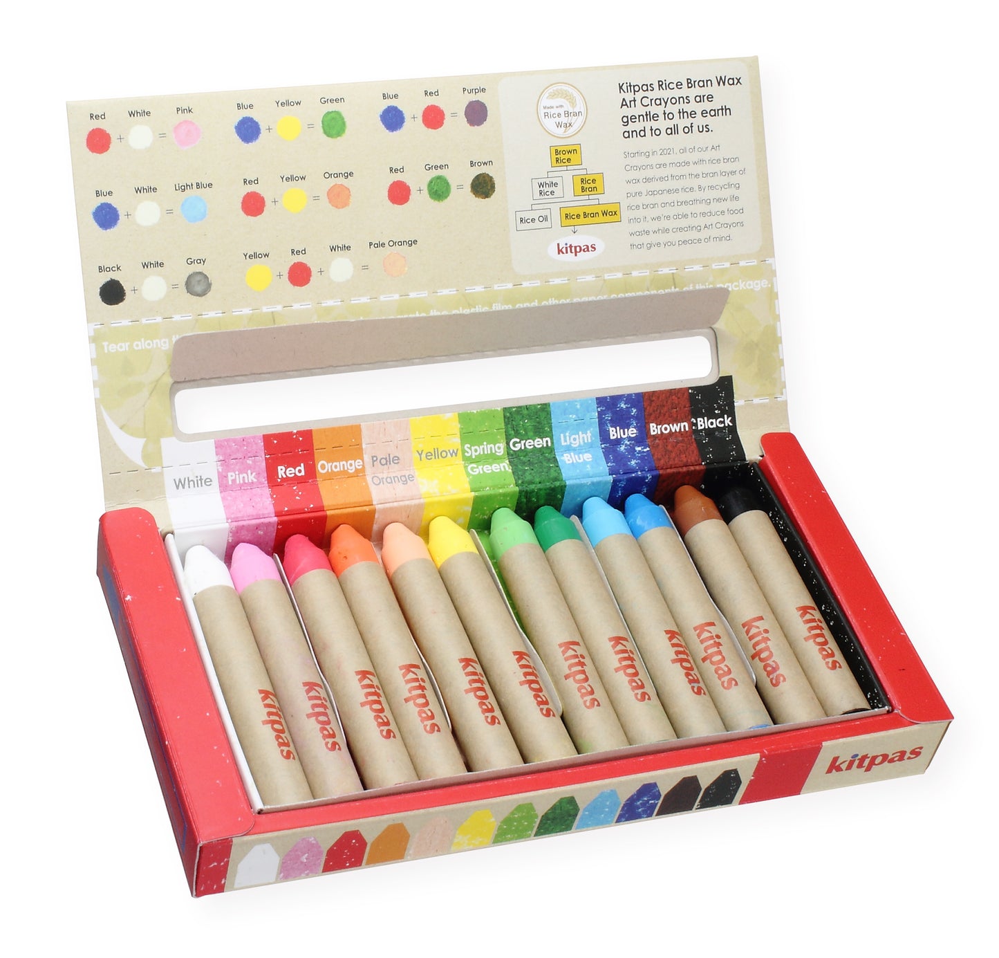 Kitpas Singapore Rice Bran Crayons Non Toxic