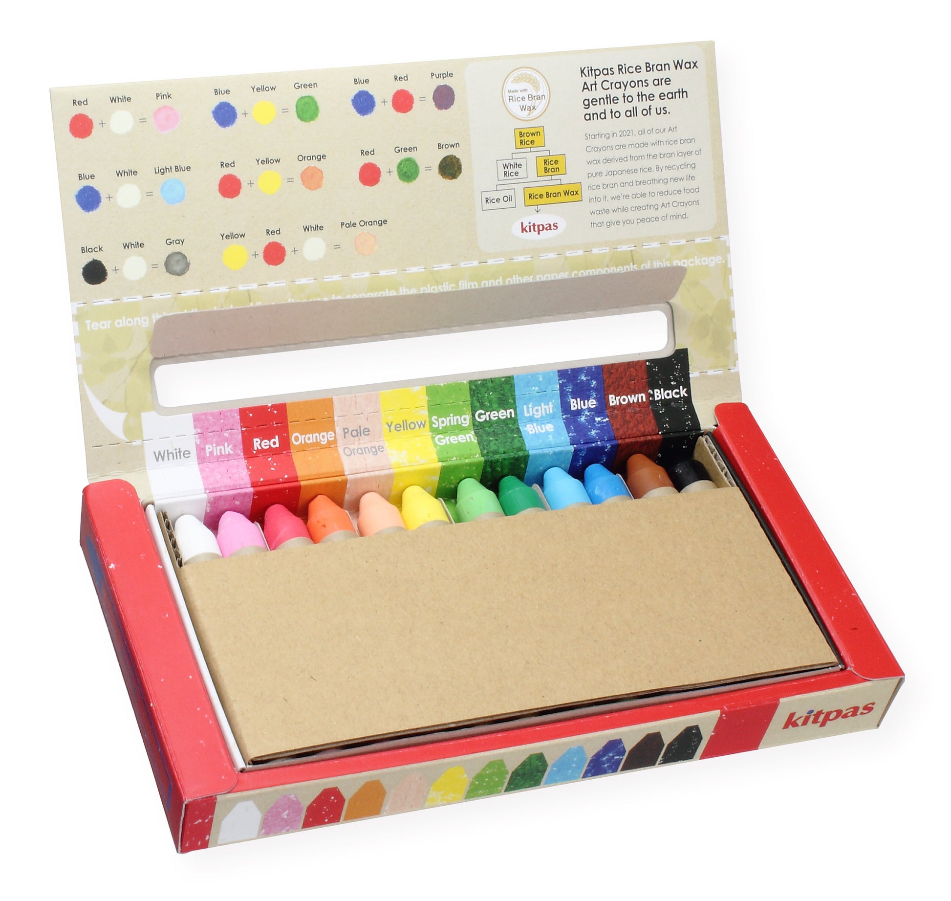 Kitpas Singapore Rice Bran Crayons Non Toxic