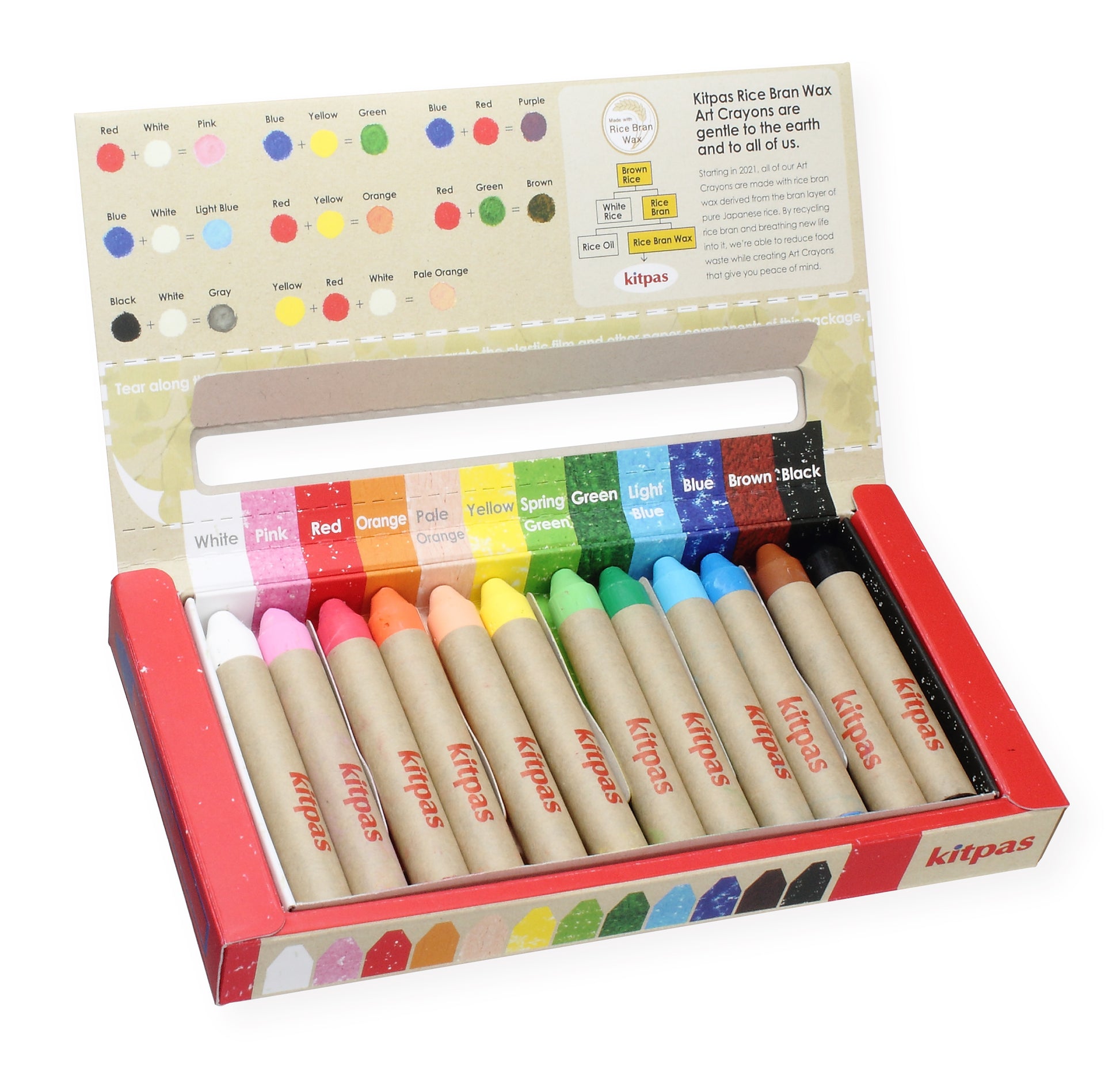 Kitpas Singapore Rice Bran Crayons Non Toxic