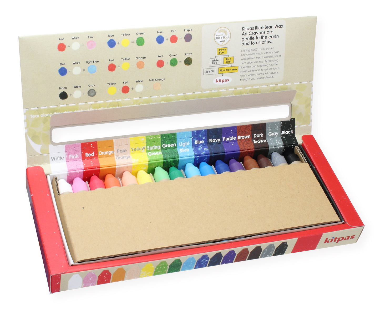 Kitpas Singapore Rice Bran Crayons Non Toxic