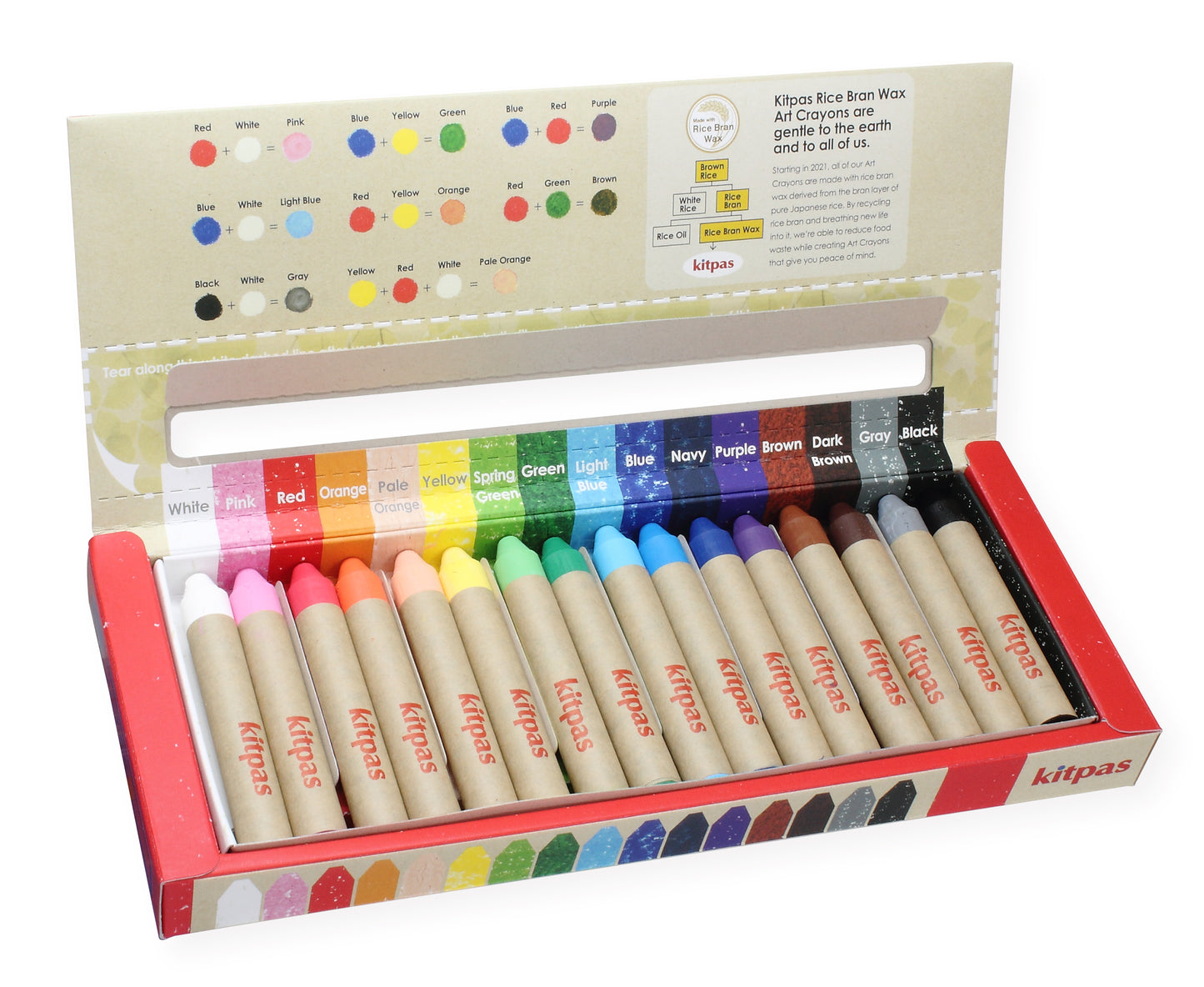 Kitpas Singapore Rice Bran Crayons Non Toxic